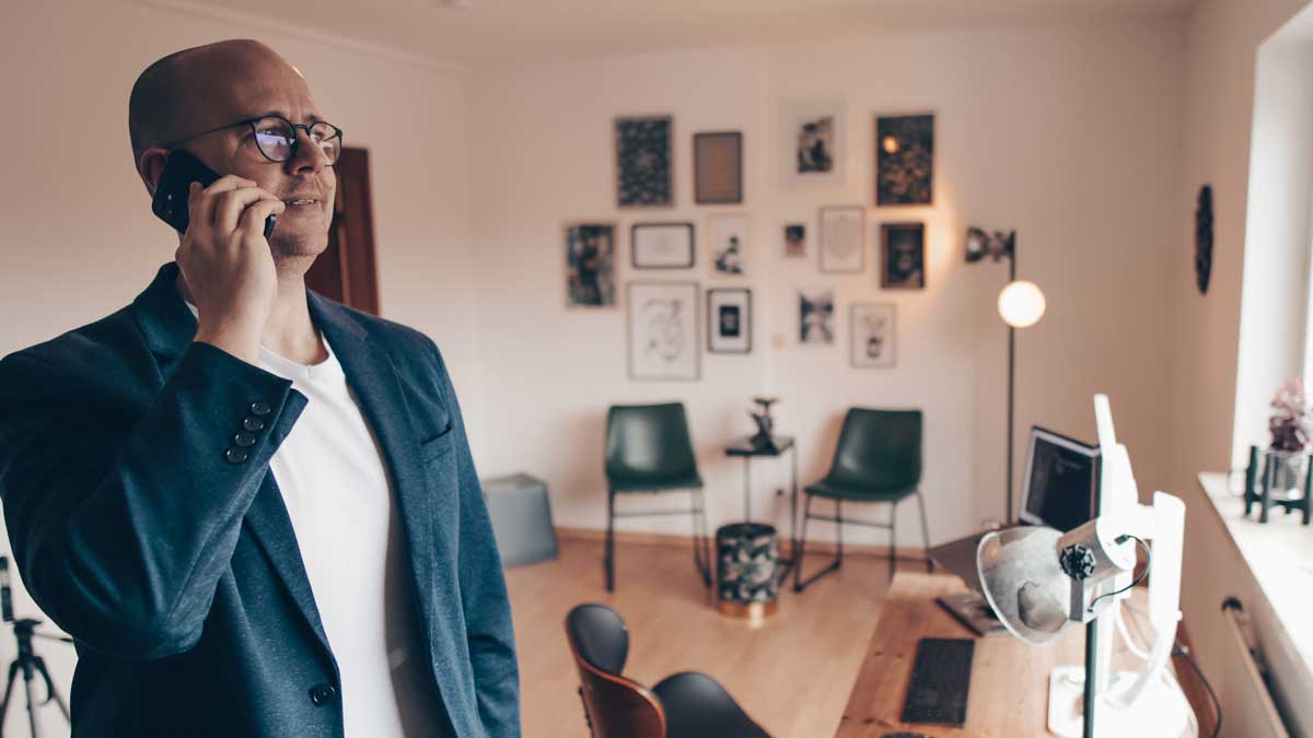 Frank Ewerle im Business-Call.