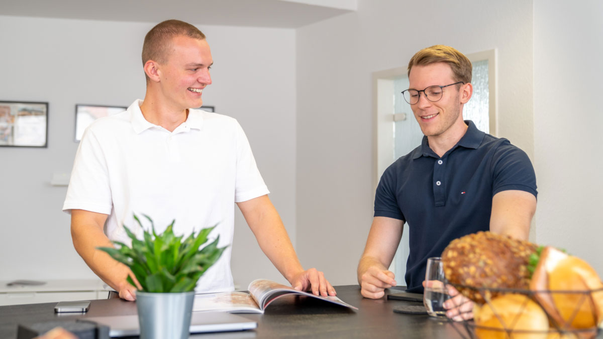 Justin Kießig und Fabio Weitz von der KW Media GmbH