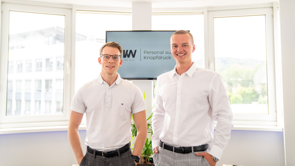 Justin Kießig und Fabio Weitz von der KW Media GmbH