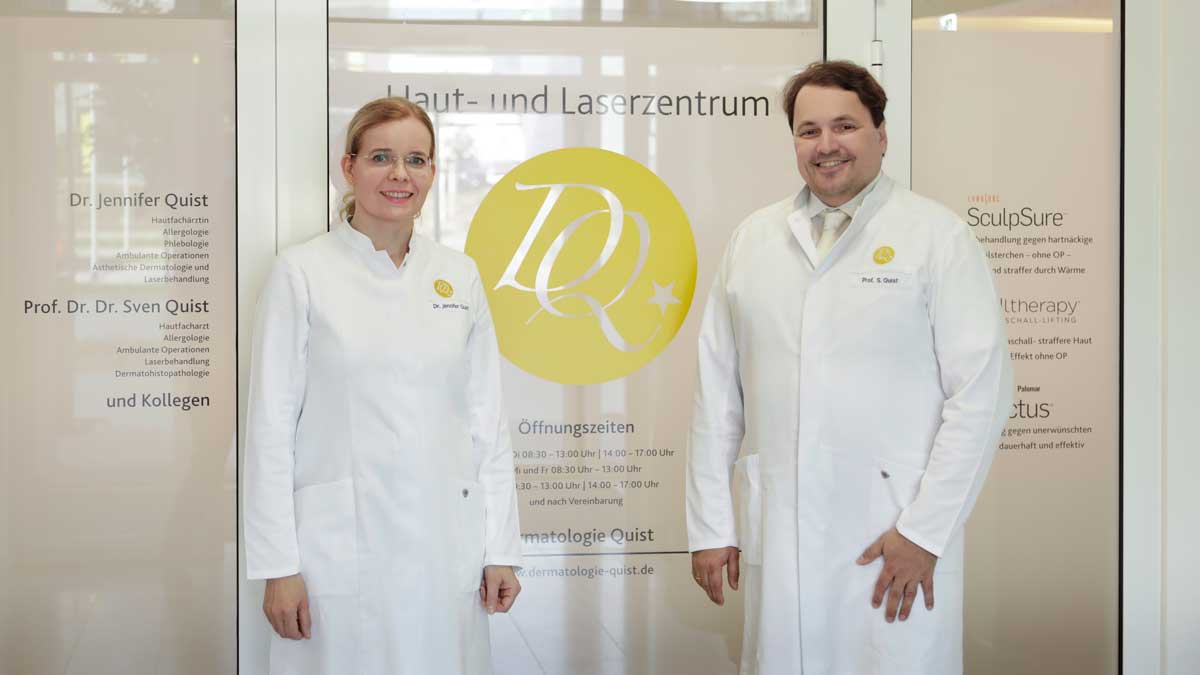 Dr. Jennifer Quist und Prof. Dr. Dr. Sven Quist von der Dermatologie Quist